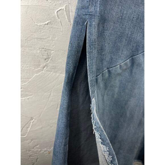 Lucky Brand Bell Bottom Jeans Flared Raw Hem Distressed Light Wash Womens Size 4 - Picture 8 of 8